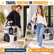 TeliCub 2 Cat Carriers for Travel & Home with Tunnel and Scratcher