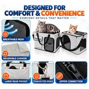 TeliCub 2 Cat Carriers for Travel & Home with Tunnel and Scratcher